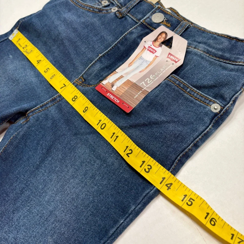 Levi's 726 Flare Jeans Kids Size 10 NWT‎ Blue High Rise Stretch Denim Retro Boho